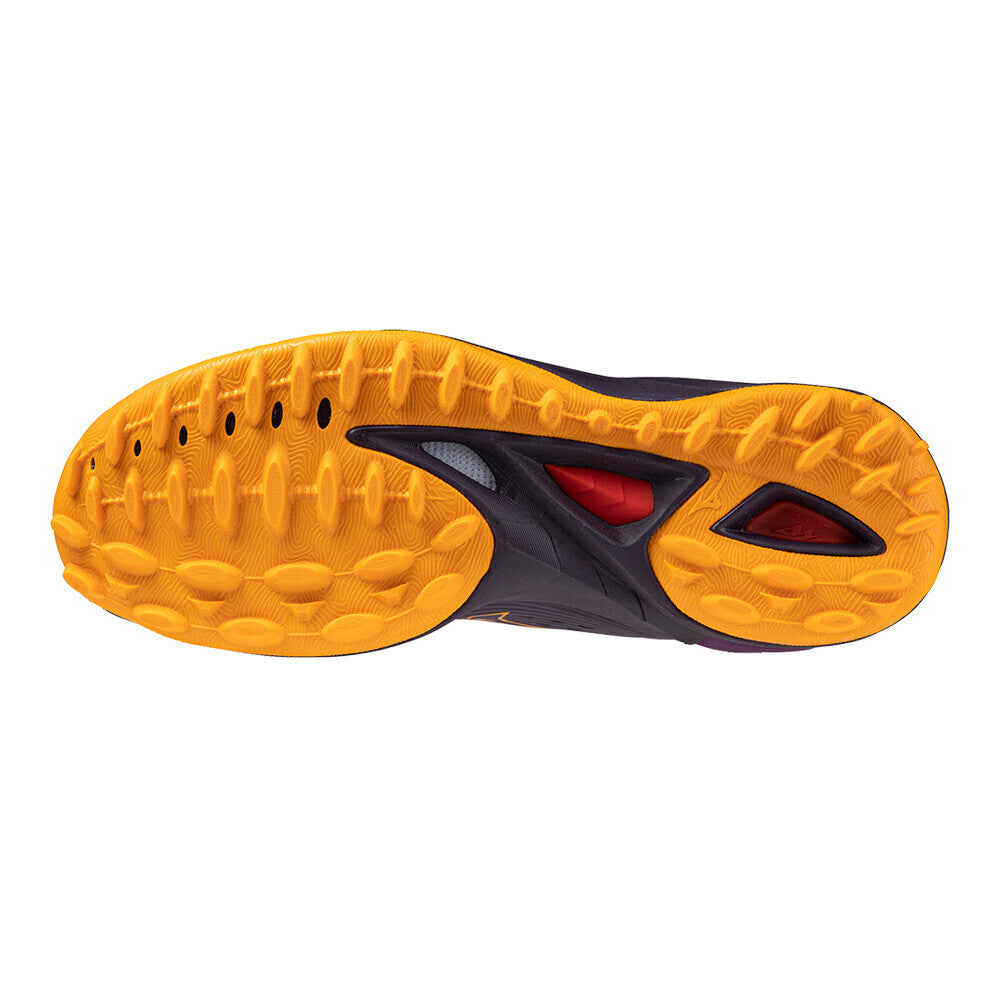 MIzuno Wave Leopardus - PurpleMgic/CarrtCurl/HghRskRed